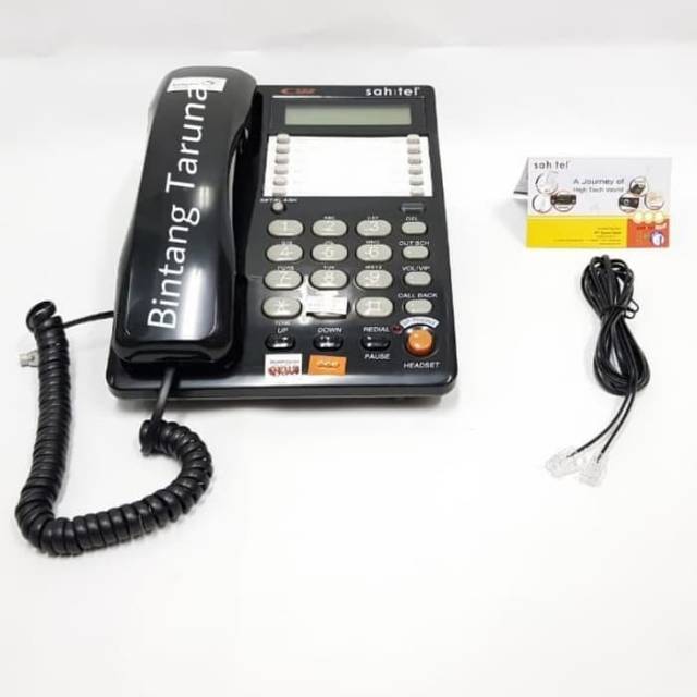 Telepon Rumah Sahitel S75 Telefon Kabel Sahitel S75 (Hitam) Garansi Resmi Sahitel 1 tahun