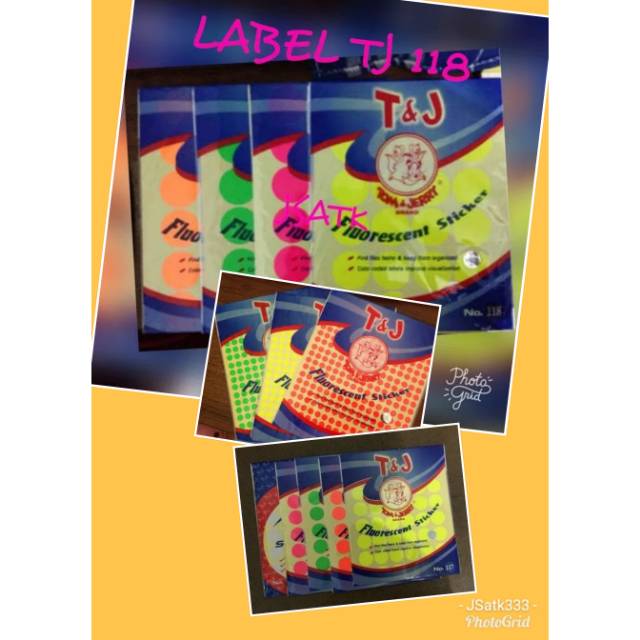 

STIKER LABEL BULAT T&J 97,114,115,116,117,118 Warna