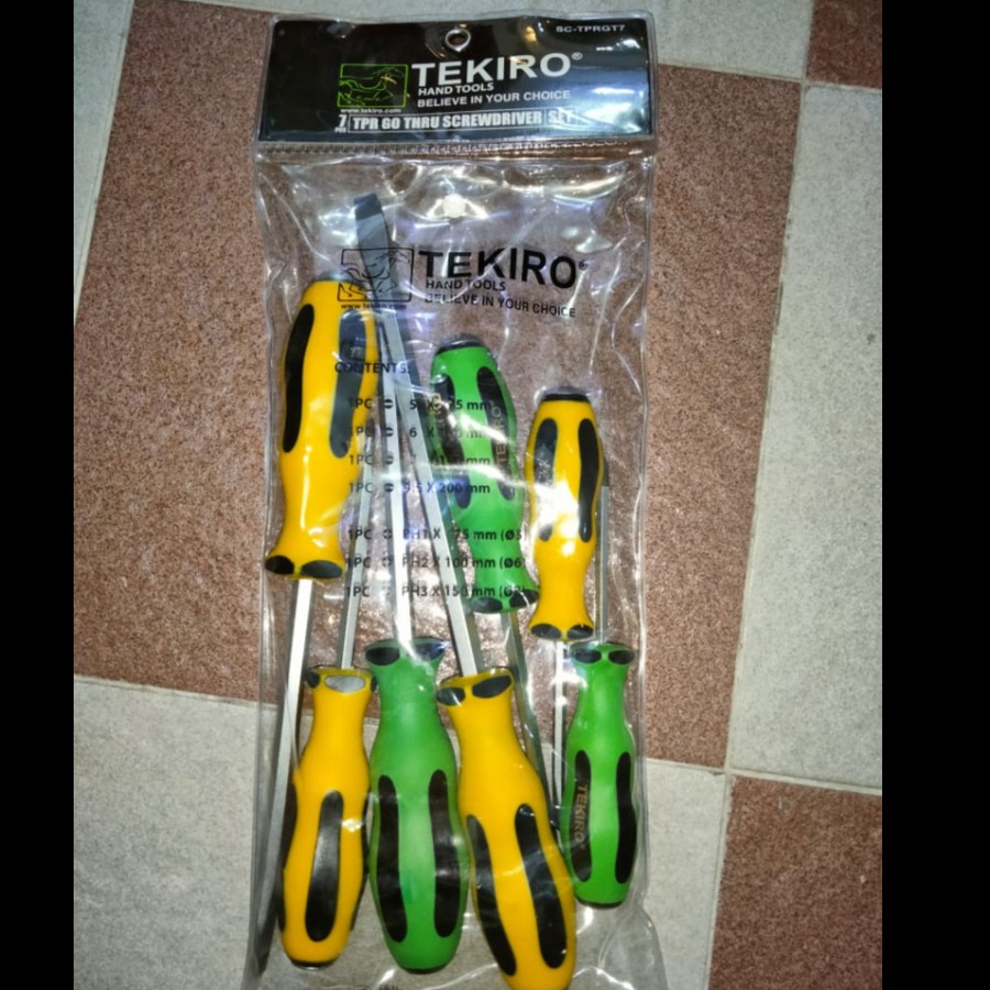 TEKIRO OBENG SET TPR GO THRU 7PCS (OBENG KETOK SET 7PCS TPR )