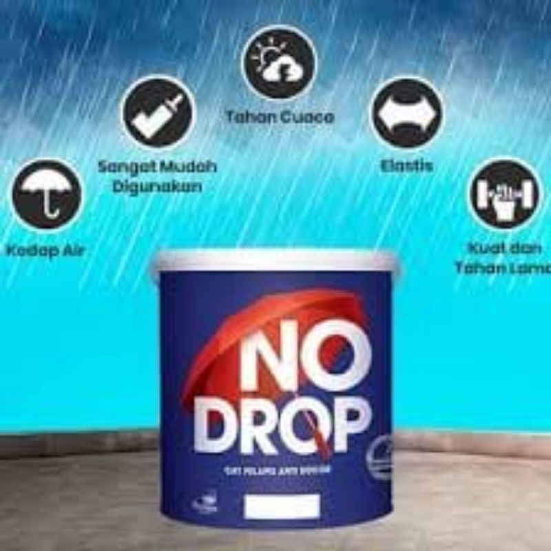 CAT NO DROP PELAPIS ANTI BOCOR NO 001 CLEAR KEMASAN 1 KG CAT WATERPROFING NO 1 DI INDONESIA