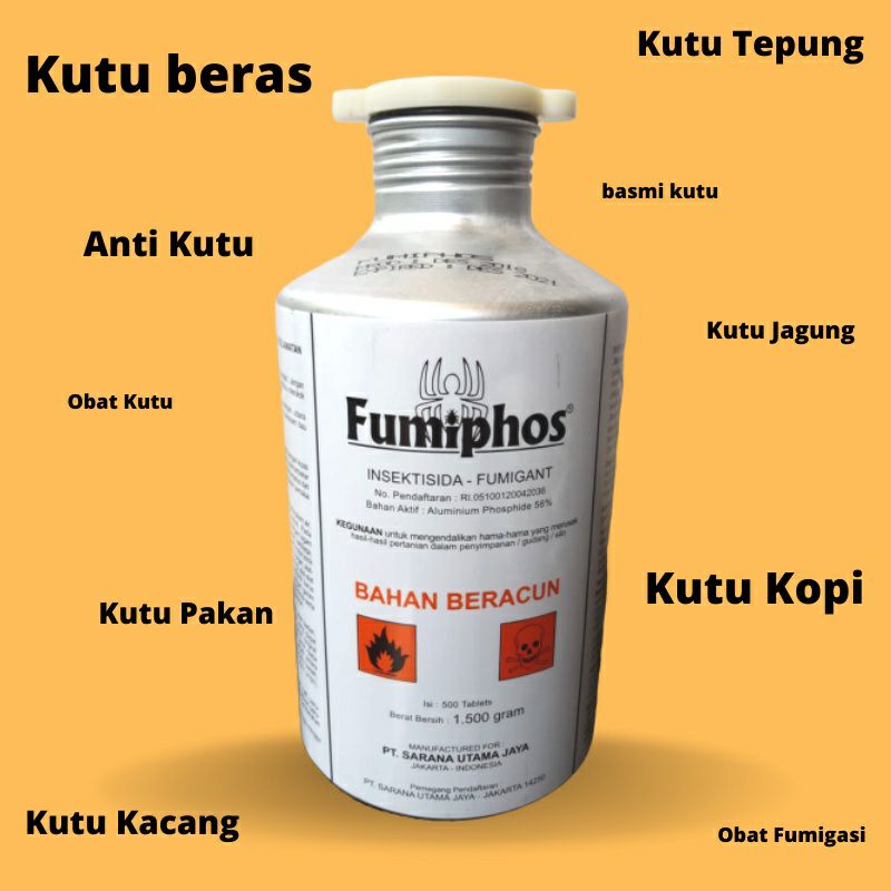 Obat Anti Kutu Beras Kutu Hama Insektisida Fumigasi FUMIPHOS