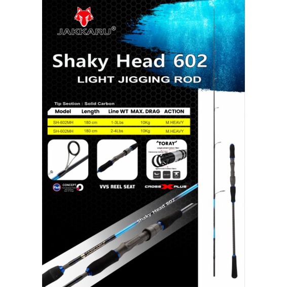 Rod JAKKARU LIGHT JIGGING SHAKY HEAD 180cm