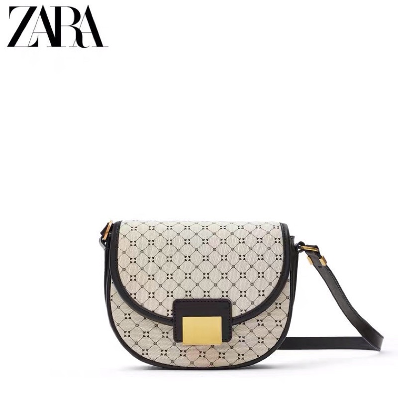 ZARA BLACK & WHITE SHOULDER BAG