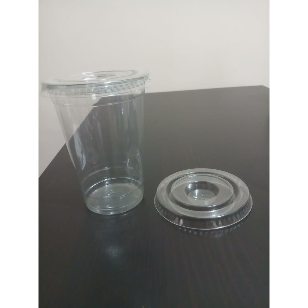 PP Cup 16oz Merek Polycup + Tutup Flat
