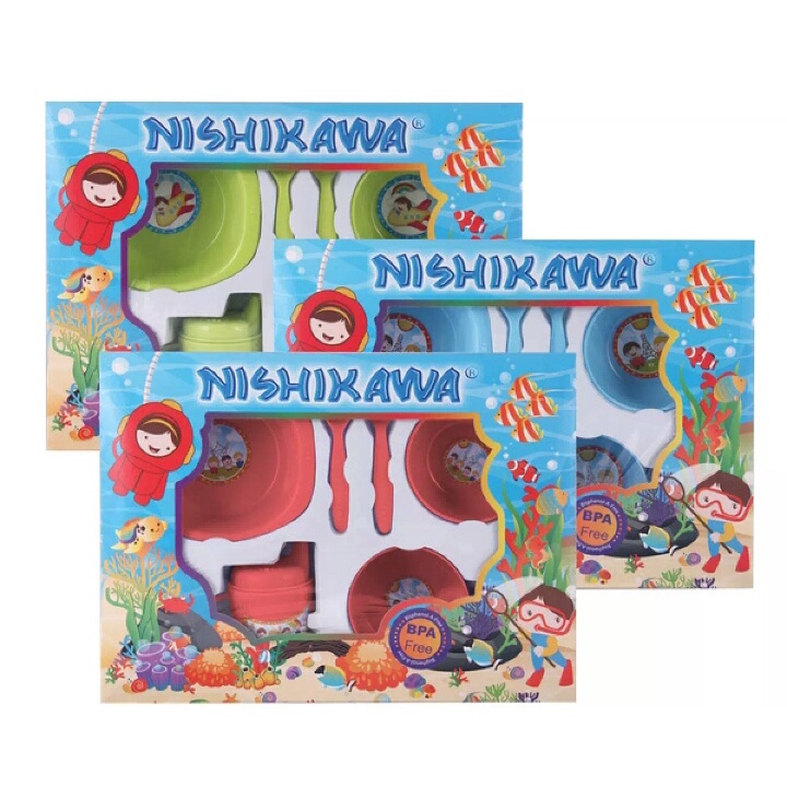 NISHIKAWA-PERALATAN MAKAN BAYI FEEDING MEDIUM SET MURAH