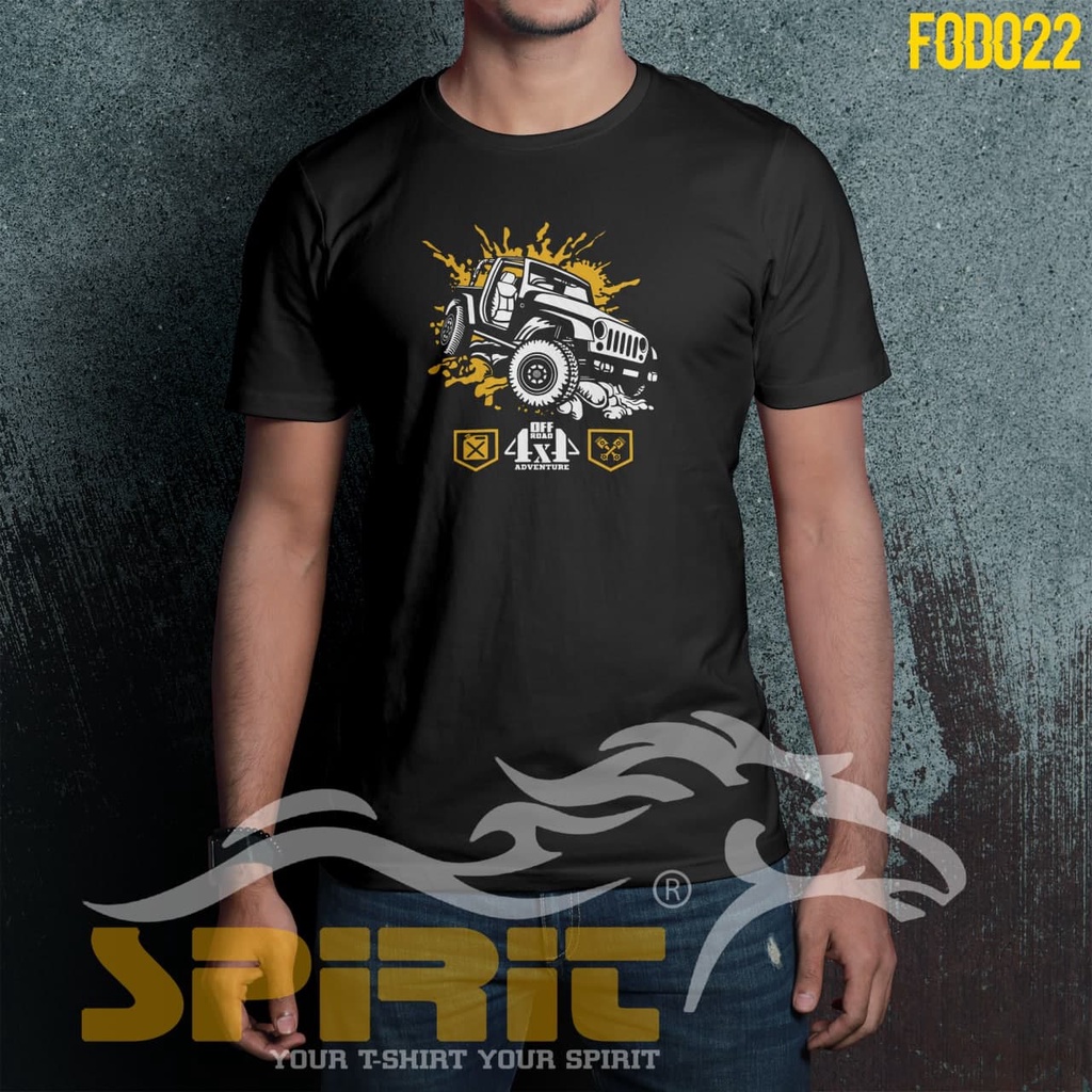 Atasan Pria Kaos Mobil OFFROAD JEEP 4X4 ADVENTURE Baju Mobil outdoor offroad otomotif Distro