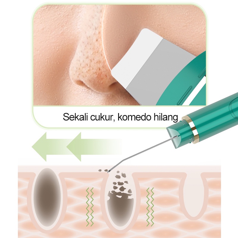 AmazeFan alat pembersih komedo elektrik wajah alat penyedot hidung blackhead remover USG komedo pengangkat jerawat pembersih