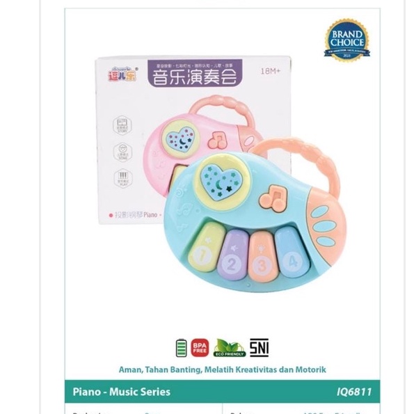 IQ ANGEL Baby Piano Mainan Piano Bayi Musik Lampu Baby Toys