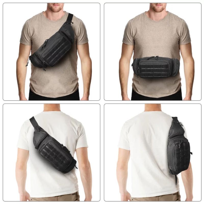 Tas Pistol Selempang - Tempat Pistol - Holster Hitam
