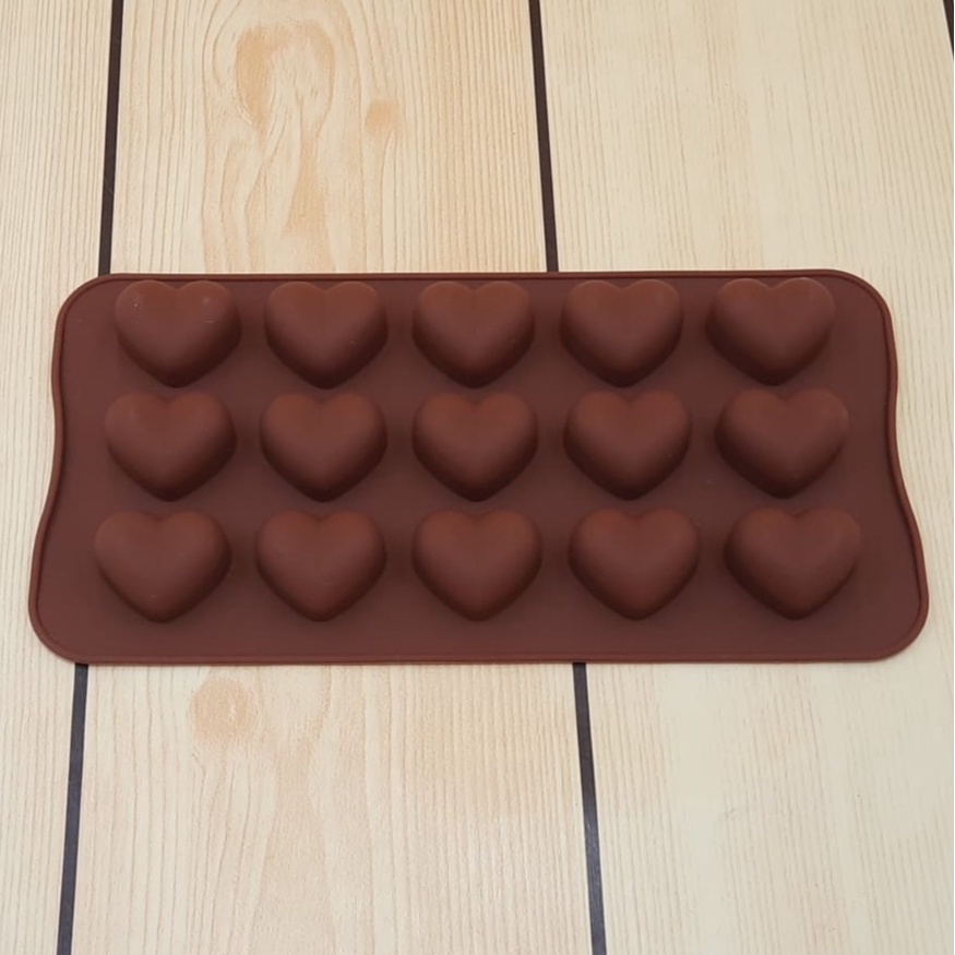 Cetakan Coklat Love Silikon Food Grade - Cetakan Love Hati Kue Es Pudding - Cetakan Silikon Coklat