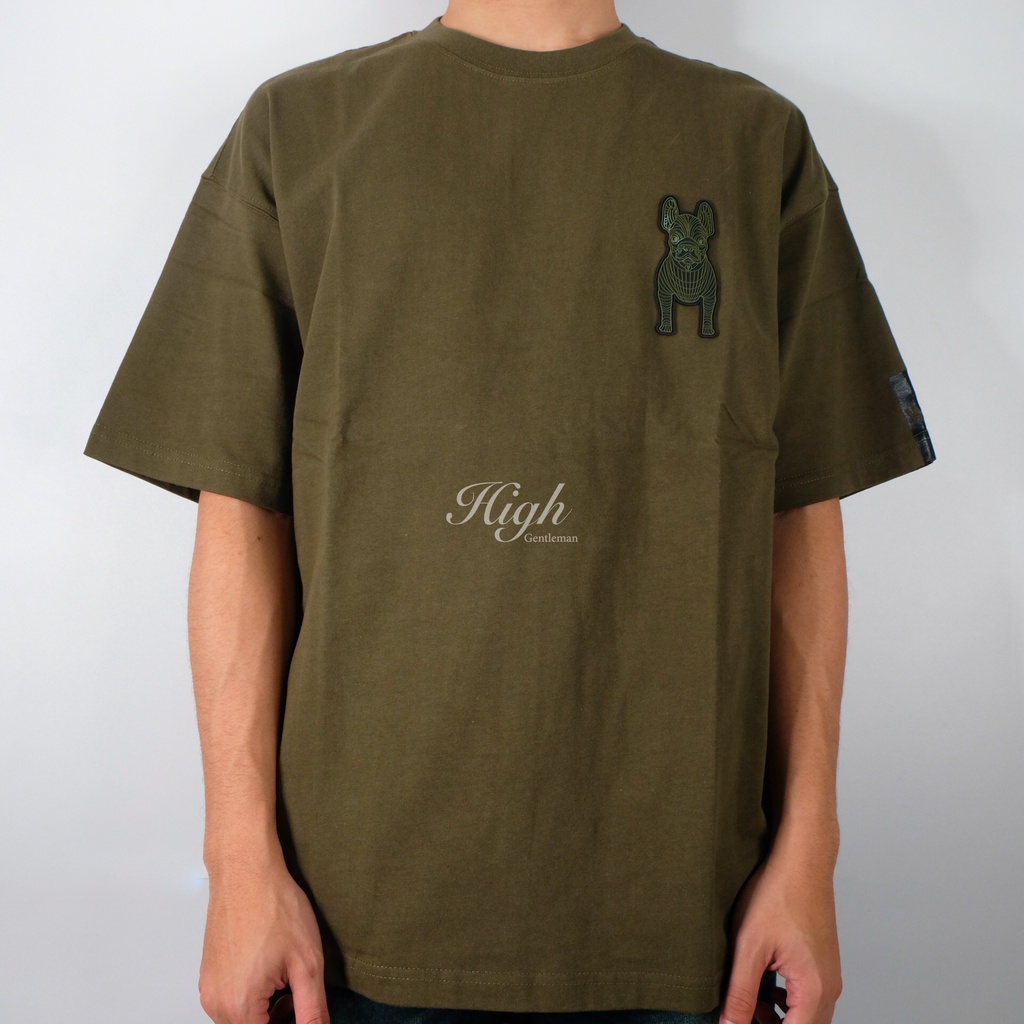 Lifework Silicon LA Dog Oversize Tee Khaki 100% Original