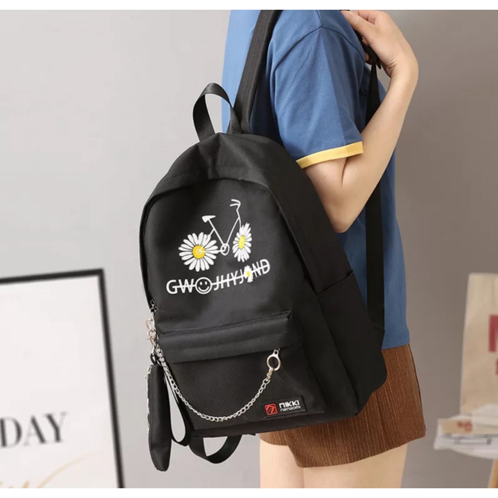 BARU 2023 Tas Sekolah Korean Style Tas Ransel Wanita Backpack Korean Fashion Tas