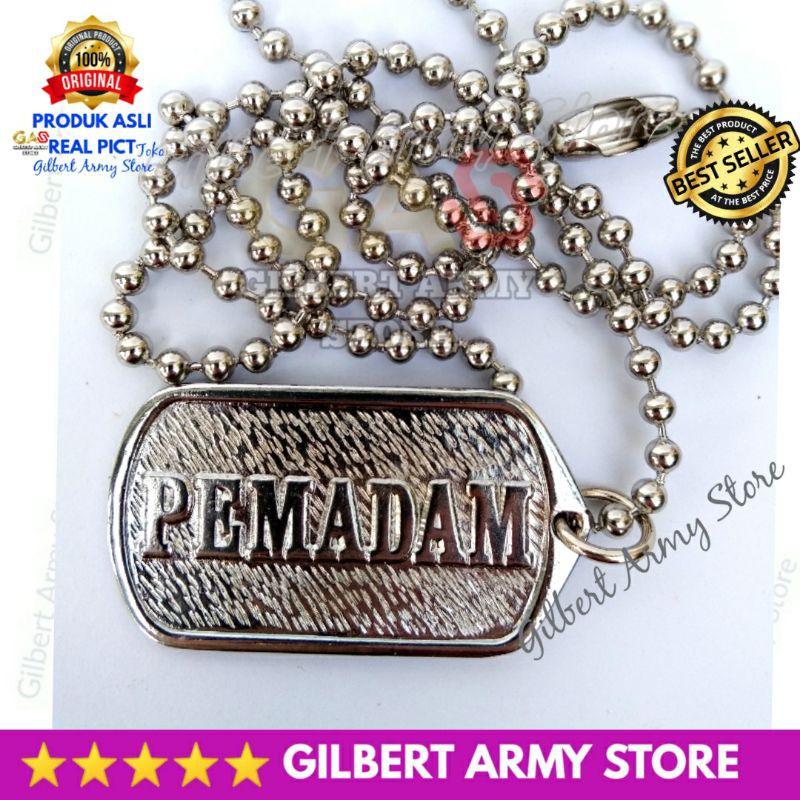 GILBERT ARMY STORE Kalung cor Damkar Pemadam Kebakaran Grosir Murah Anti Karat Titanium Dogtag