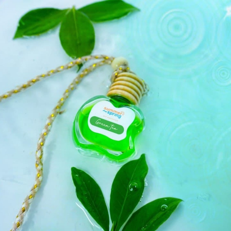 Parfum AC Mobil Aroma Green Tea Botol Apel Summer Spring Pengharum Mobil Kamar Aromaterapi Segar