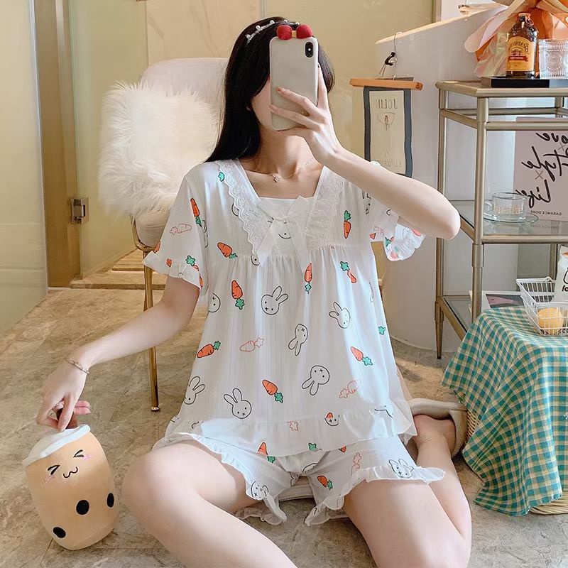 DW-05 Baju tidur Wanita motip Renda premium / Piyama Dewasa Style Korea