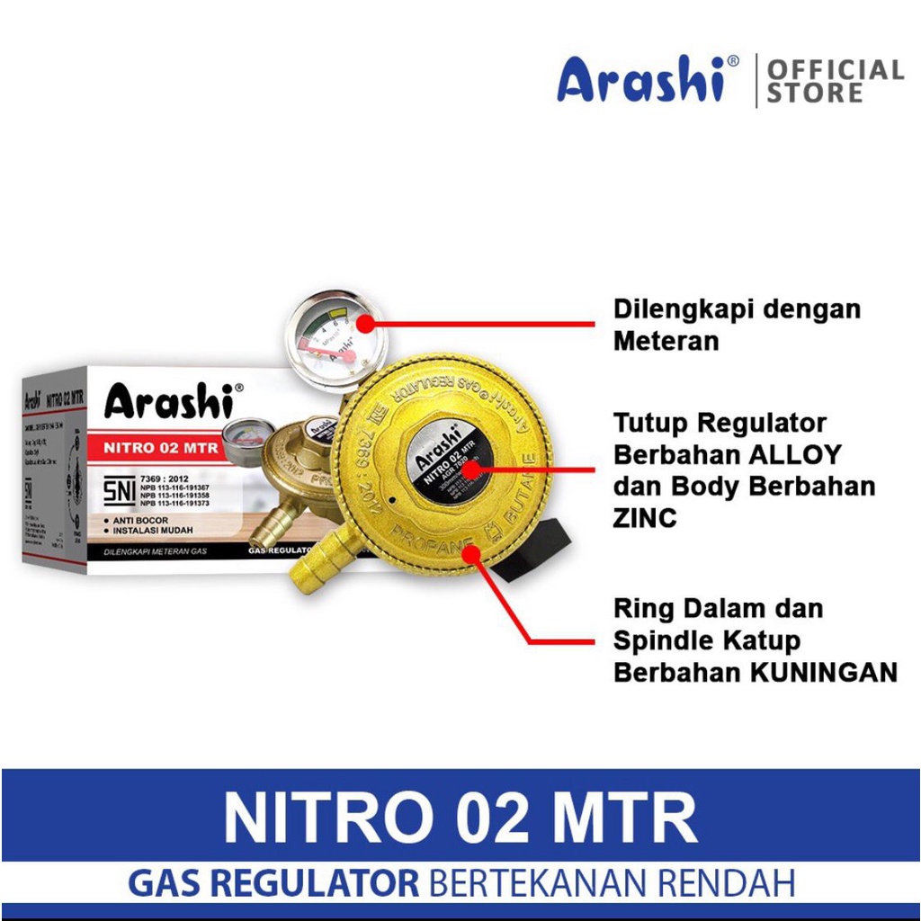 REGULATOR / KEPALA GAS ARASHI NITRO 02 MTR
