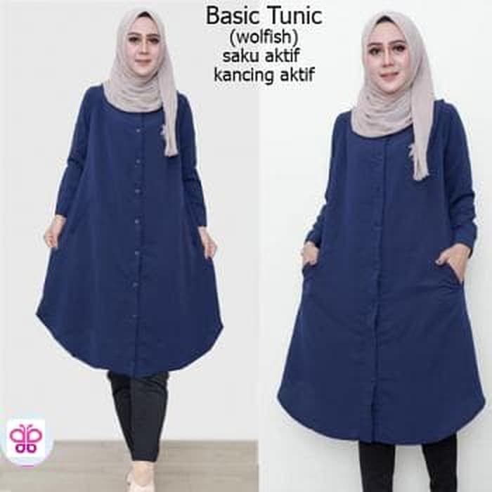 NISSA SABYAN  tunik essy baju atasan santai Baju wanita remaja Nt 063191 basic tunic