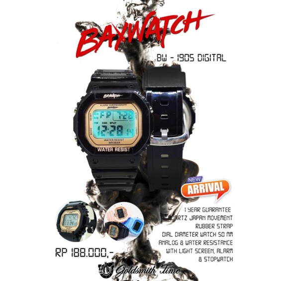 Jam Tangan Baywatch 1905 Digital Black