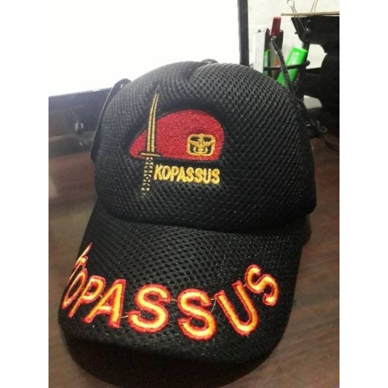 Topi Jaring kopassus Hitam|Topi KOPASSUS hitam|Topi pria