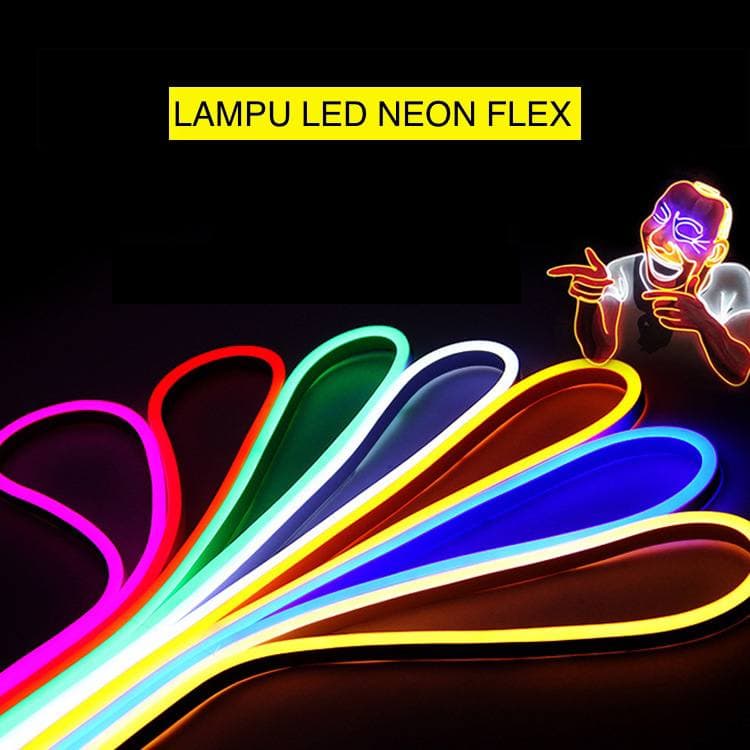 LAMPU LED NEON FLEX SELANG IP65 METERAN FLEXIBLE SIGN STRIP OUTDOOR INDOOR