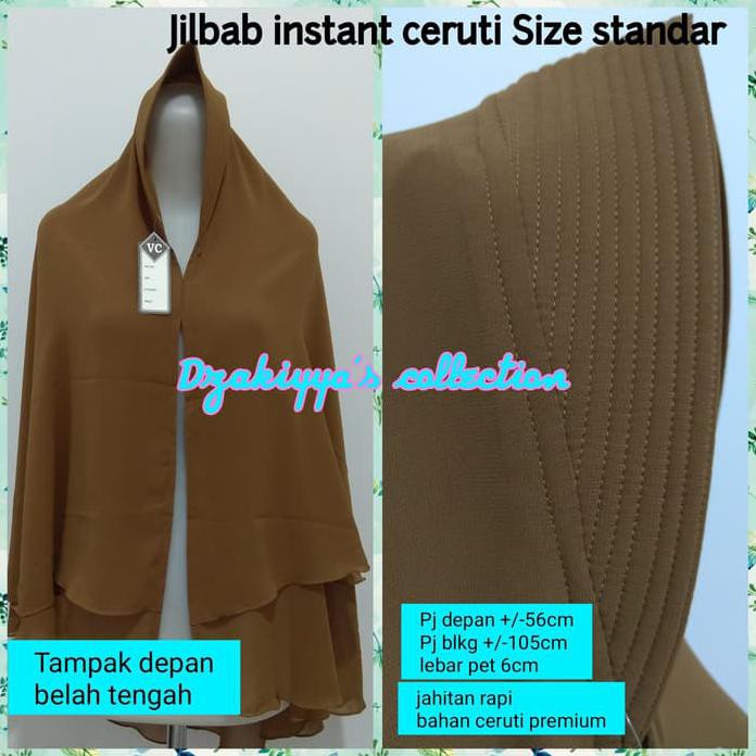 Baru Jilbab Instant Ceruti / Bergo Syari / Khimar / Jilbab Jumbo