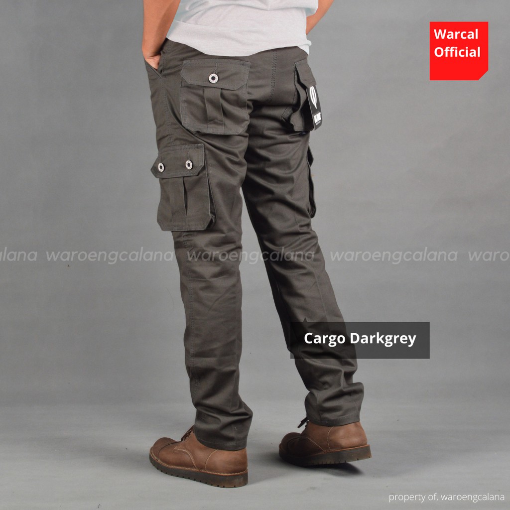 In One Celana Cargo Panjang Darkgrey