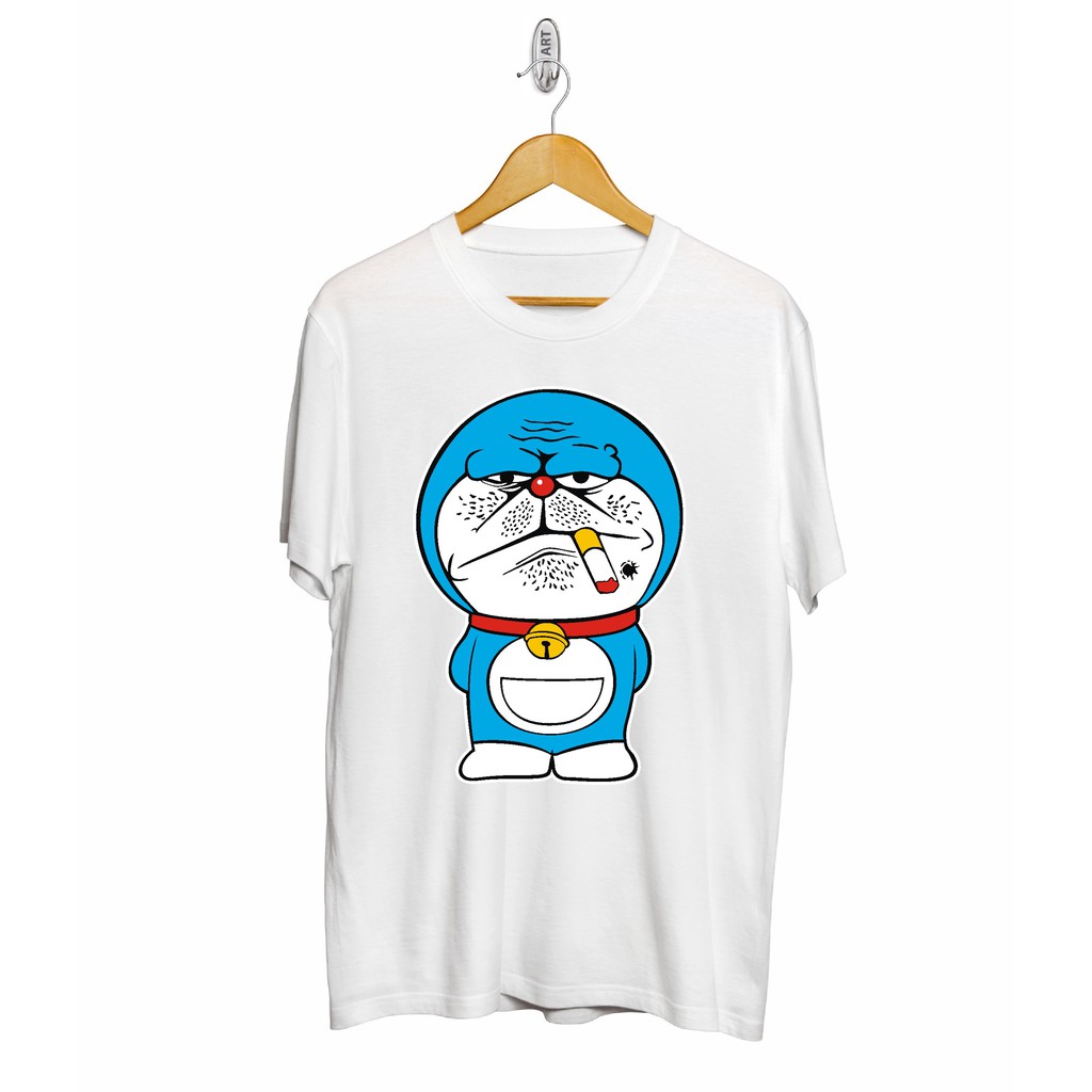 kaos distro pria keren / kaos doremon / kaos distro kartoon / kaos anime / kaos viral / doraemon santuy / baju kaos tshirt ptia /