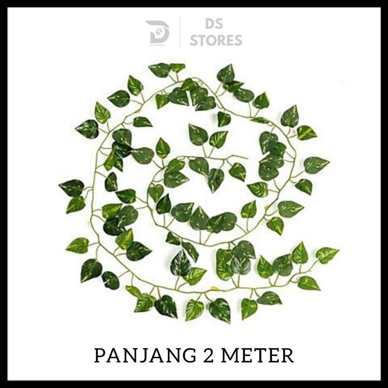 Daun Rambat Motif Srigading Panjang 2 Meter / Daun Rambat Plastik Hias Dekorasi Rumah Modern Unik Se