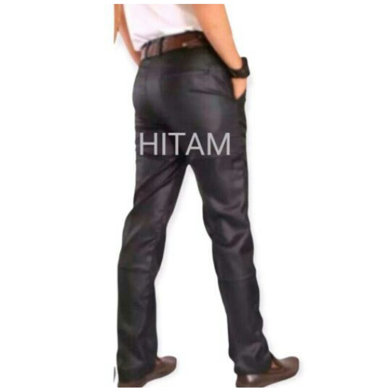 Celana Formal Pria Dasar Mengkilap METALIK Slimfit (Terlaris)