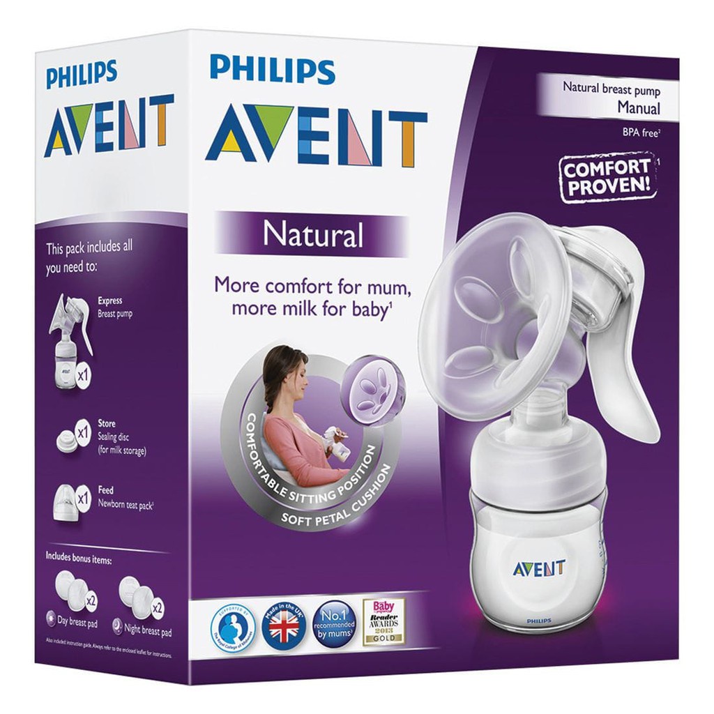 AVENT BREAST PUMP NATURAL SCF003/20