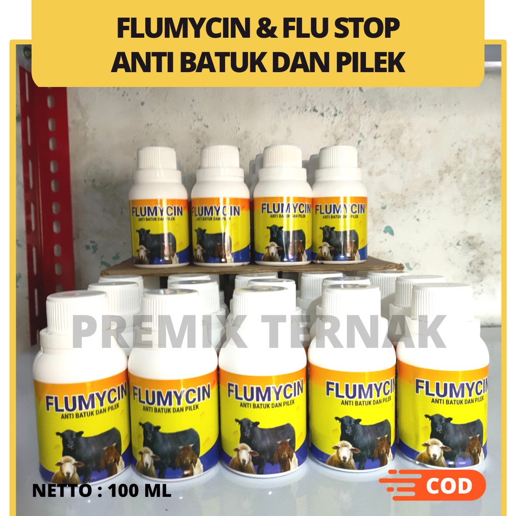 FLUMYCIN 100ml - OBAT AMPUH FLU BATUK PILEK sapi kambing domba - Lebih Komplit