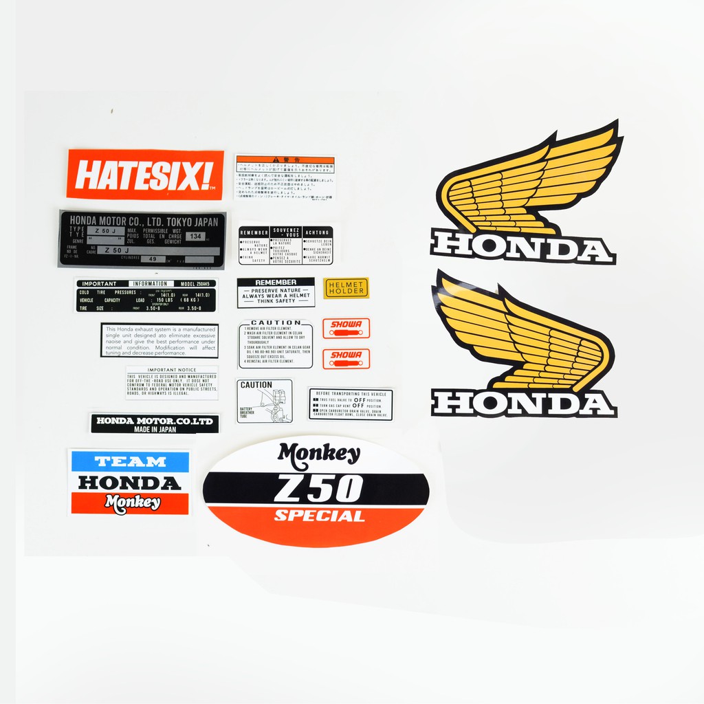 Stiker Decal Tempelan Honda Monkey Z50 Special