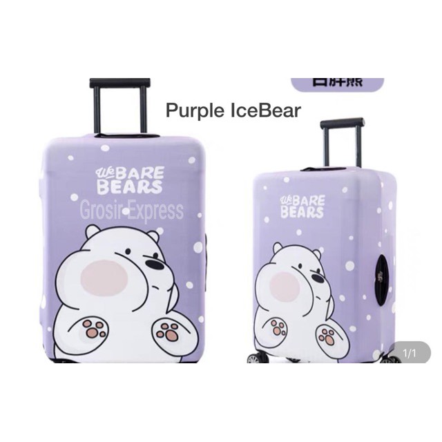 Elastic Luggage Cover We Bare Bears Sarung Pelindung Koper Size S M L XL