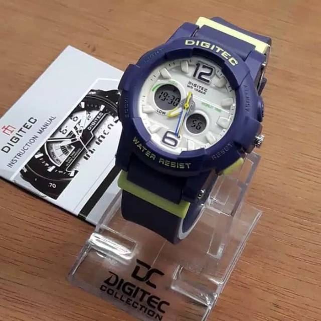 JAM TANGAN WANITA DIGITEC DG-2073 BIRU DONGKER STRAP RUBBER