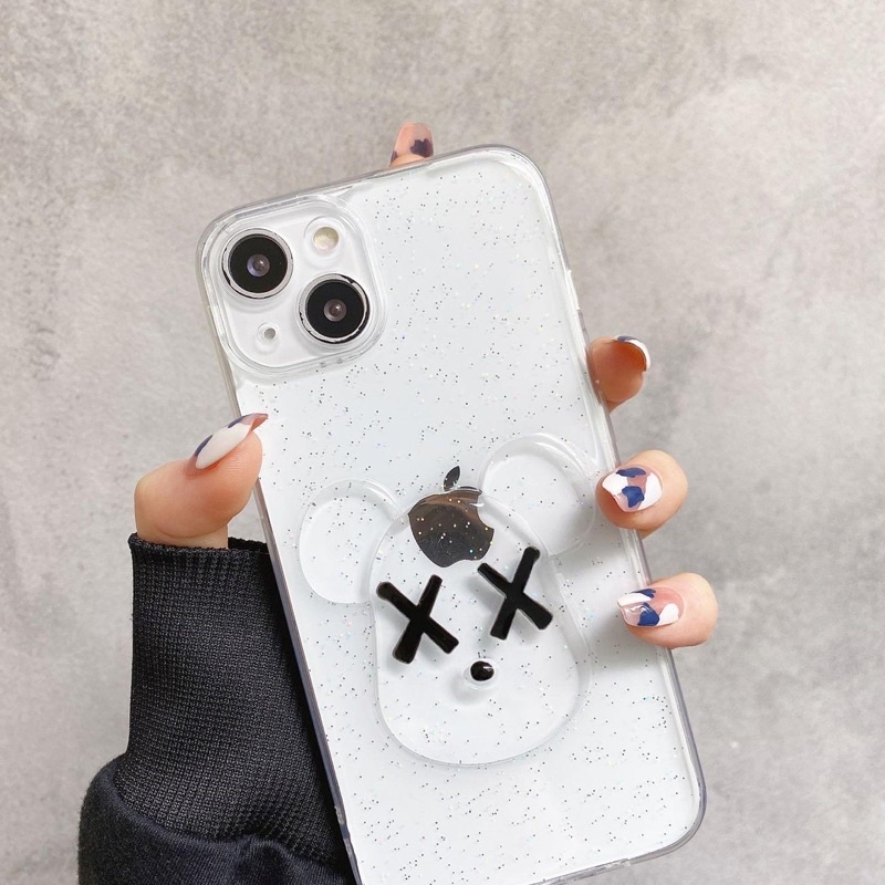 Kaws Glitter Case TPU Samsung A12 A11 A13 A23 A20 A53 A73 A23 A31 A30 A50 A71 A80 A52 A72 A32 4g 5g A50s A52s S22 S21 S20 S10 plus ultra