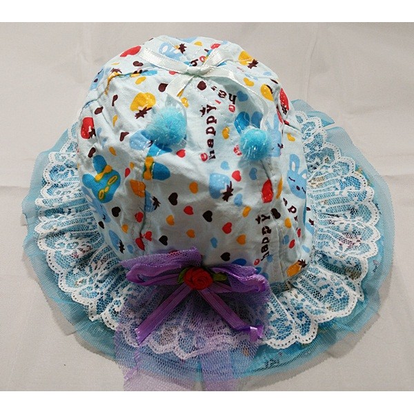 TOPI PANTAI ANAK CEWEK IMPORT UNTUK 2Y-3Y