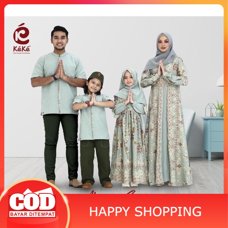 COD KEKE SARIMBIT KELUARGA ALENA SERIES SAGE GREEN TERBARU LEBARAN 2022  FAMILY SET BAJU PASANGAN PA