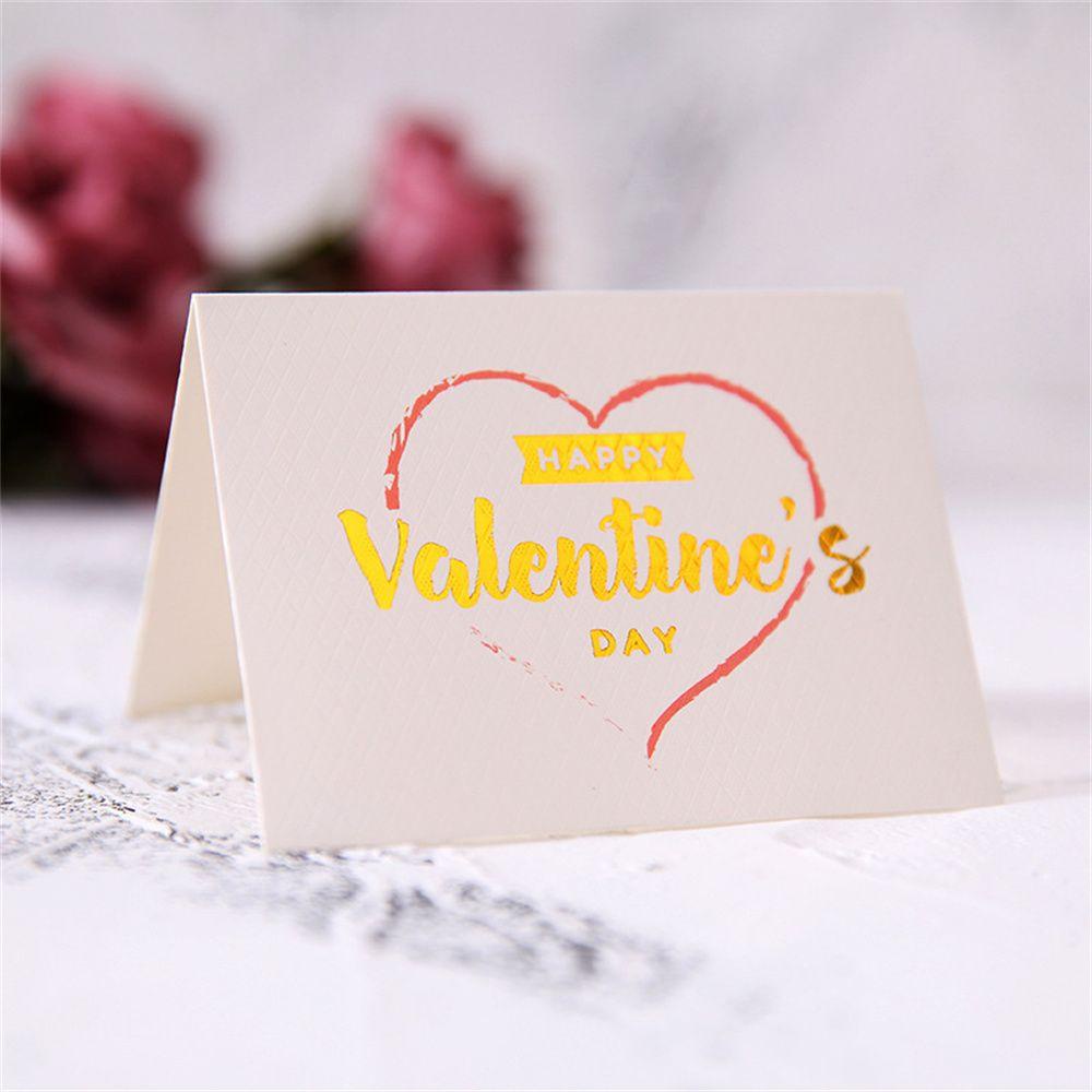 R-flower Gilded Greeting Card Valentine Day Birthday Wedding Wishing Card Kartu Ucapan