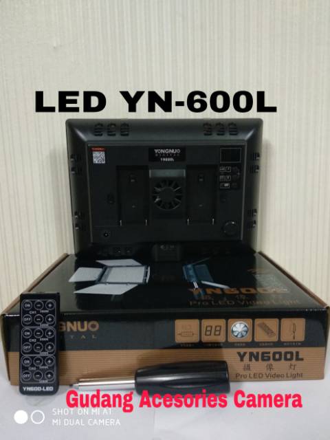 LED YN-600L + 2BATTREY+ AC ADAPTER paket hemat