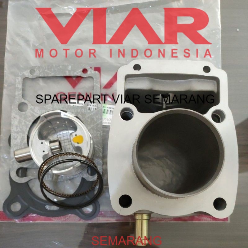 Cylinder blok + Piston set  Viar Karya 200cc (size standar) original sparepart viar -online part via