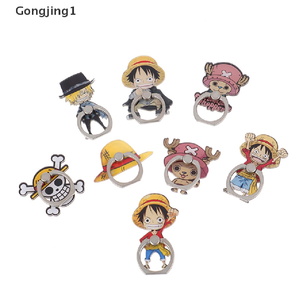 Gongjing1 Ring Stand Holder Motif Luffy One Piece Bahan Akrilik Untuk Handphone