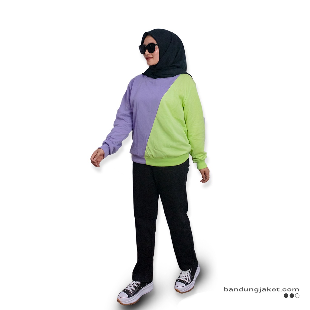 Slash Sweatshirt BAsic II Swetaer Wanita Kombinasi Trendy