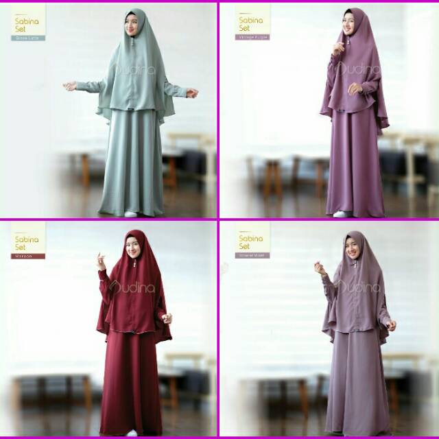Dress Busui/Gamis Sabina Set Premium by Audina