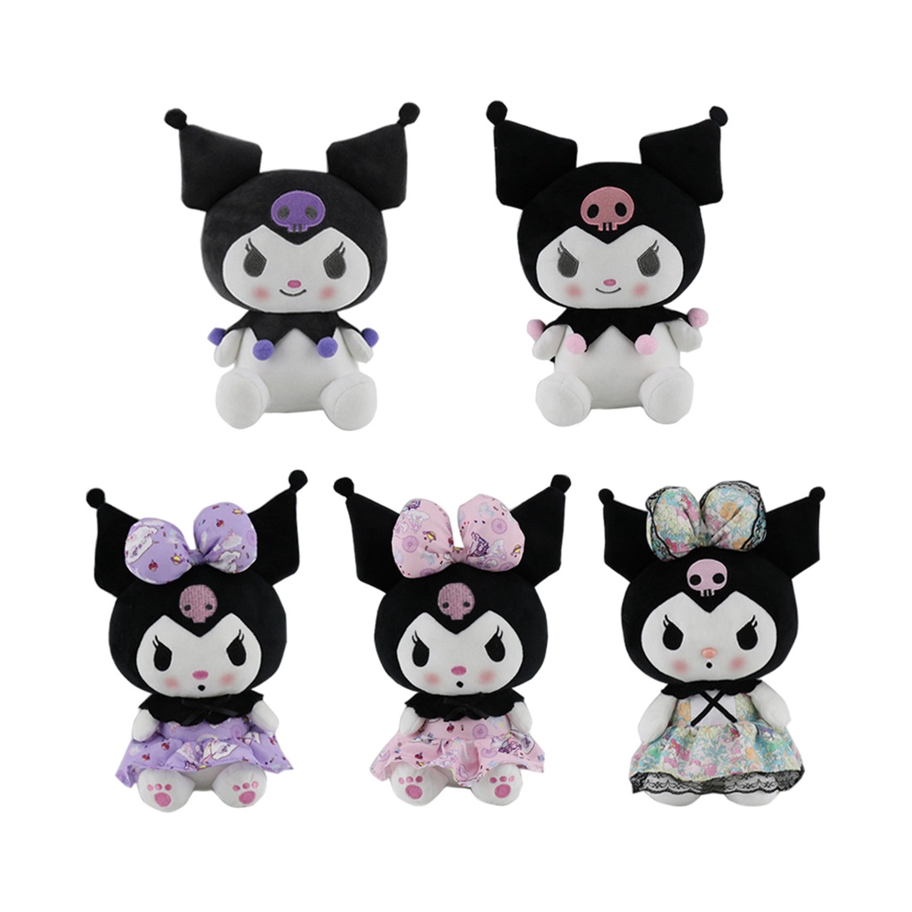 1pc Boneka Plush Kawali Lolita Melody Kuromied 25cm Untuk Hadiah Natal / Ulang Tahun