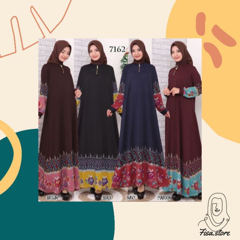 Baju Gamis Wanita Gamis Calvin Jeans Gamis Jumbo XXL 4728