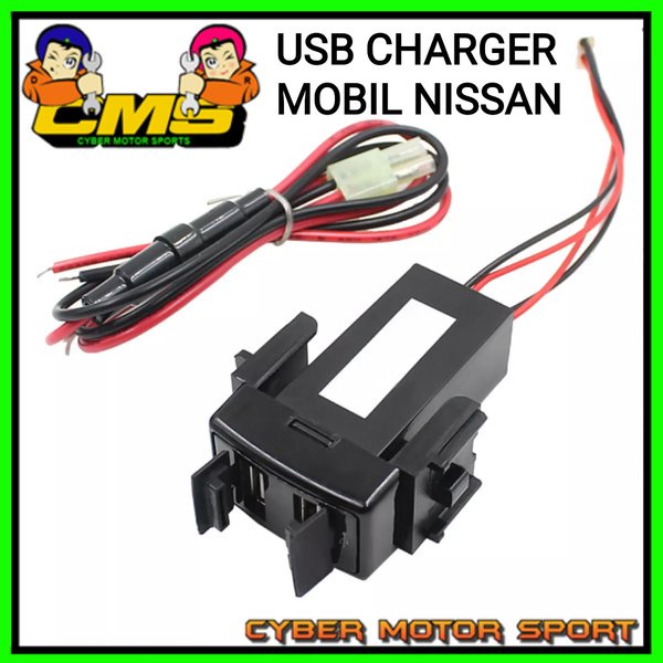 Ori Port Usb charger mobil Nissan . Adaptor charger mobil usb nissan