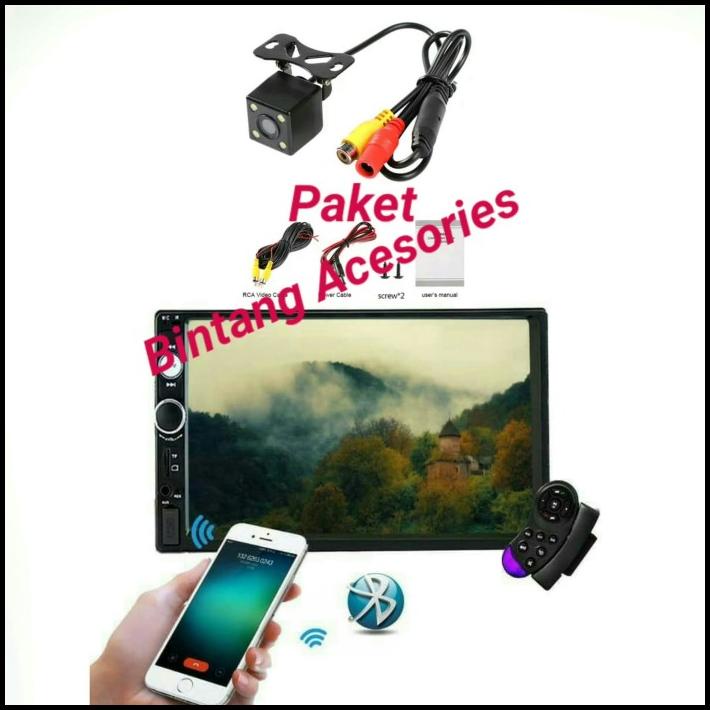 Head Unit Double Din Dan Camera Mundur Mobil Vios Witth Android