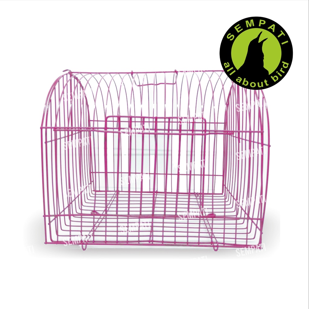 SANGKAR KANDANG BESI MINI UNTUK UNTULAN BAWA BURUNG LOVEBIRD SUGAR GLIDER HAMSTER LANDAK SMINI-PINK