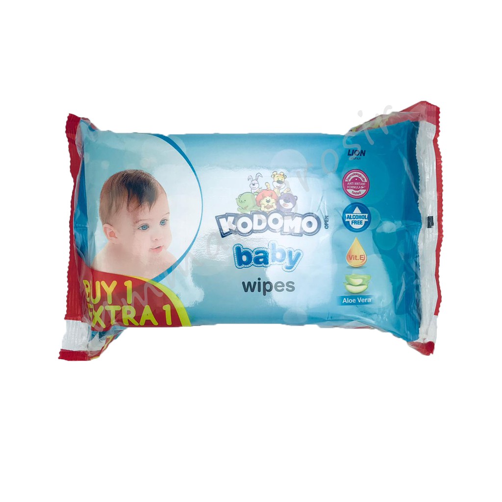 Kodomo Baby Wipes / Tissu Basah / Aloe Vera / 50shett