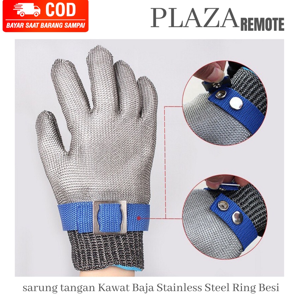 SARUNG TANGAN SAFETY GLOVE PELINDUNG Pisau CUTTER UKURAN M DAN L